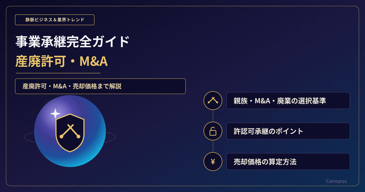 廃棄物業界の事業承継完全ガイド｜産廃許可・M&A・売却価格まで解説